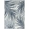 World Rug Gallery Toprical Leaves Coastal Reversible Recycled Plastic 7'10'' X 10' Navy Outdoor Rug 6068NAVY8X10 - alternate 5